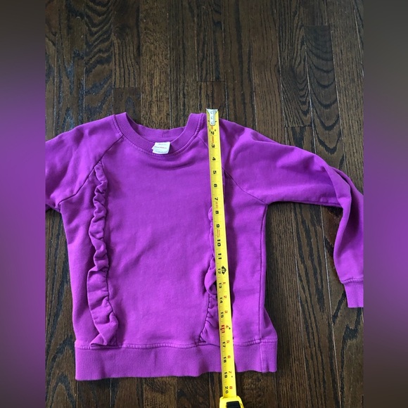 Hanna Andersson Girls 8 Purple Ruffled Cotton Crewneck Sweatshirt - EUC! - Picture 7 of 9